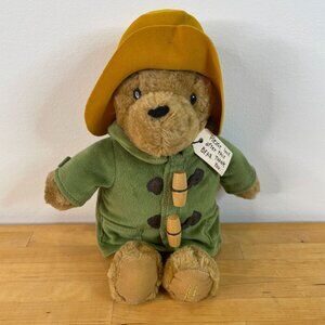 Harrods 2010 Paddington Bear Plush Toy With Green Coat & Yellow Hat
